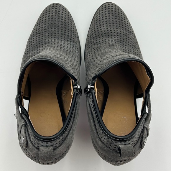 Franco‎ Sarto Dale Womens Suede Ankle Booties Size 8.5M Zip Gray Western Boho - Picture 6 of 9